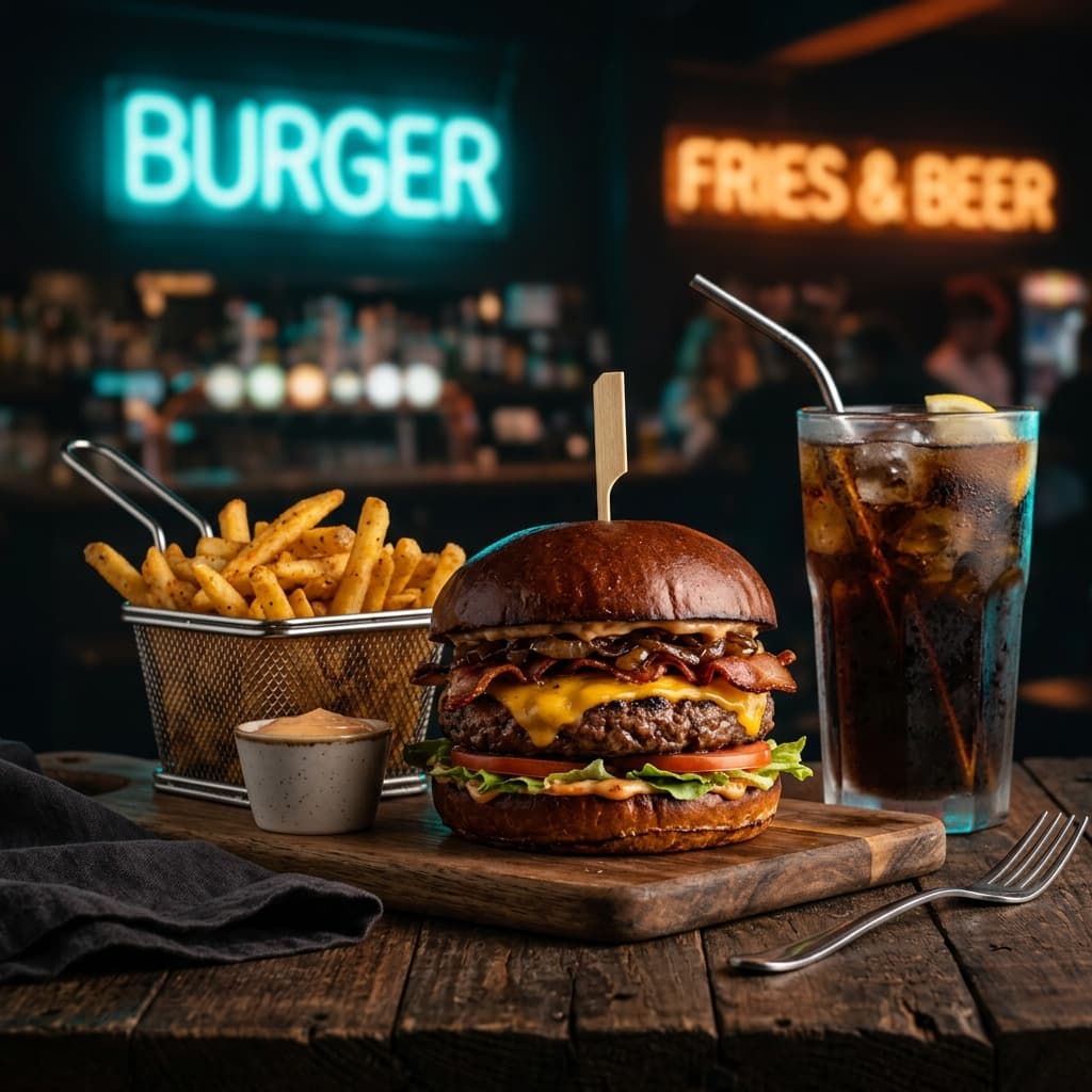 Hamburguesa + Papas